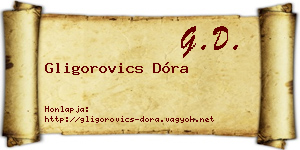 Gligorovics Dóra névjegykártya
