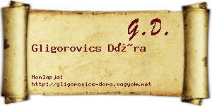 Gligorovics Dóra névjegykártya